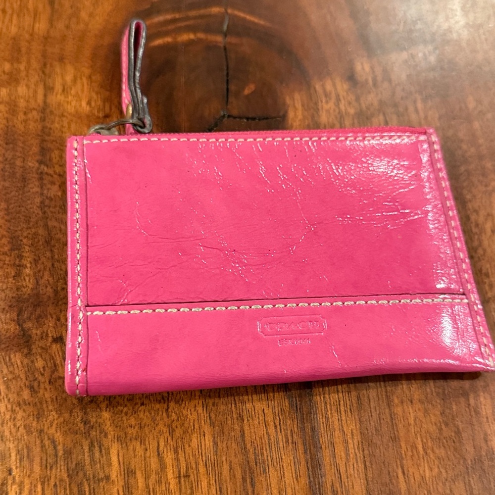 Coach Pink Leather Women's Wallet - Picture 12 of 12